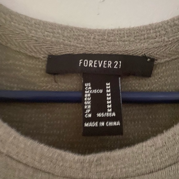 Forever 21 Olive Green Babydoll Dress - Picture 2 of 2